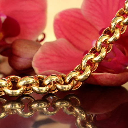 Gold Pur: Stattliches Erbs Armband in Gelbgold 585