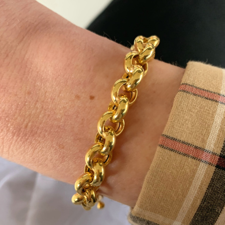 Gold Pur: Stattliches Erbs Armband in Gelbgold 585