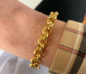 Gold Pur: Stattliches Erbs Armband in Gelbgold 585