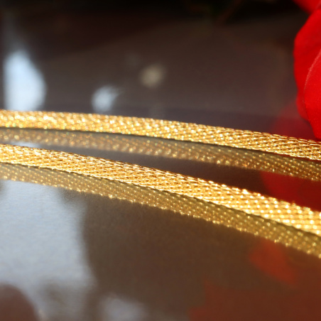 Gold Pur: Geflochtener Halsreif in Gelbgold 750