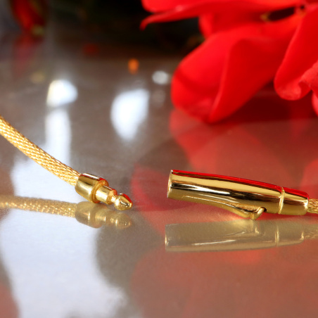 Gold Pur: Geflochtener Halsreif in Gelbgold 750