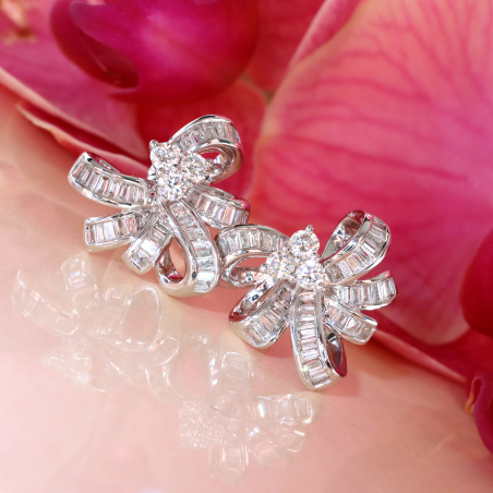 Exquisite Diamanten Schleifen Ohrstecker | SCHMUCKTRÄUME.COM