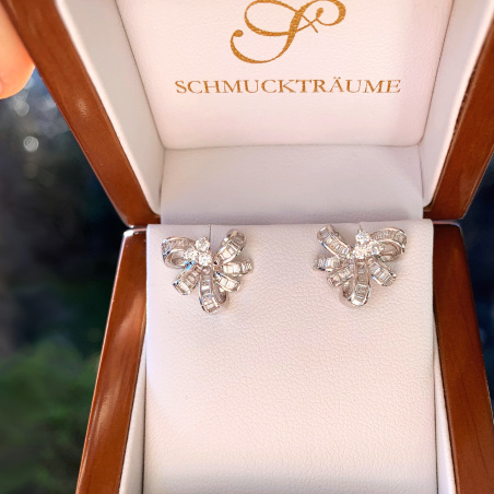 Exquisite Diamanten Schleifen Ohrstecker | SCHMUCKTRÄUME.COM