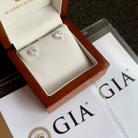 Exquisite Diamanten Herz Ohrstecker mit Brillanten (1,20 ct.)