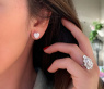 Feminine Diamond Hert Stud Earrings
