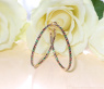 Delicate Hoops with Brown Diamonds, Orange Sapphires & Tsavorites