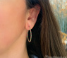 Delicate Hoops with Brown Diamonds, Orange Sapphires & Tsavorites