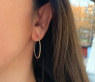 Delicate Hoops with Brown Diamonds, Orange Sapphires & Tsavorites