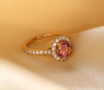 Femininer Rosa Malaya Granat Ring mit Brillanten