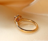Femininer Rosa Malaya Granat Ring mit Brillanten