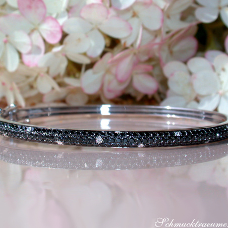 Armreif mit schwarzen Diamanten