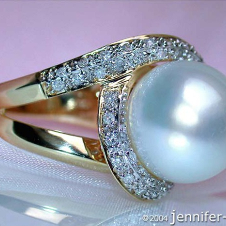 Fabulous Southsea Pearl Diamond Ring