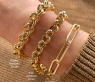 Gold Pur: Charmantes Glieder Armband in Gelbgold 585