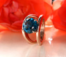 Auffallender Blautopas Ring „Blue Minimalism“