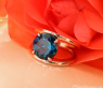 Auffallender Blautopas Ring „Blue Minimalism“