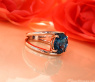 Auffallender Blautopas Ring „Blue Minimalism“