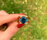 Auffallender Blautopas Ring „Blue Minimalism“
