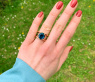Auffallender Blautopas Ring „Blue Minimalism“