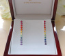 Regenbogen Saphir Ohrringe Weißgold 750 lang