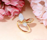 Traumhafter Brillanten Schmetterling Ring „Golden Butterfly“