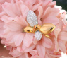 Traumhafter Brillanten Schmetterling Ring „Golden Butterfly“