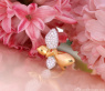 Traumhafter Brillanten Schmetterling Ring „Golden Butterfly“