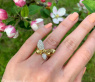 Traumhafter Brillanten Schmetterling Ring „Golden Butterfly“