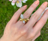 Traumhafter Brillanten Schmetterling Ring „Golden Butterfly“