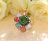Spektakulärer Multicolor Turmalin Ring mit Brillanten (Unikat)