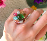 Spektakulärer Multicolor Turmalin Ring mit Brillanten (Unikat)