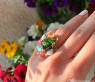 Spektakulärer Multicolor Turmalin Ring mit Brillanten (Unikat)