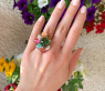 Spektakulärer Multicolor Turmalin Ring mit Brillanten (Unikat)