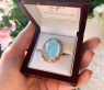 Opulenter Milky Aquamarin Ring mit Multicolor Saphiren