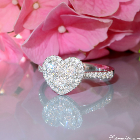 Traumhafter schöner Brillanten Herz Ring