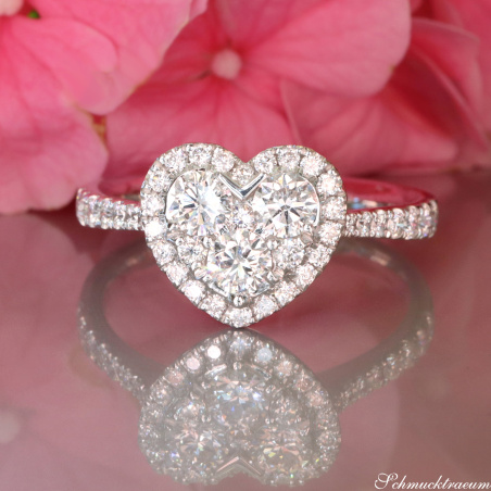 Traumhafter schöner Brillanten Herz Ring