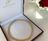 Gold pur: Prächtiges Rund Panzer Collier in Gelbgold 585