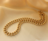 Gold pur: Prächtiges Rund Panzer Collier in Gelbgold 585