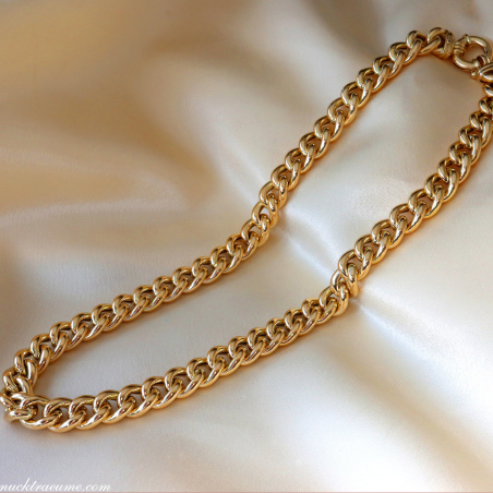 Gold pur: Prächtiges Rund Panzer Collier in Gelbgold 585