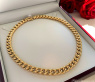 Gold pur: Prächtiges Rund Panzer Collier in Gelbgold 585