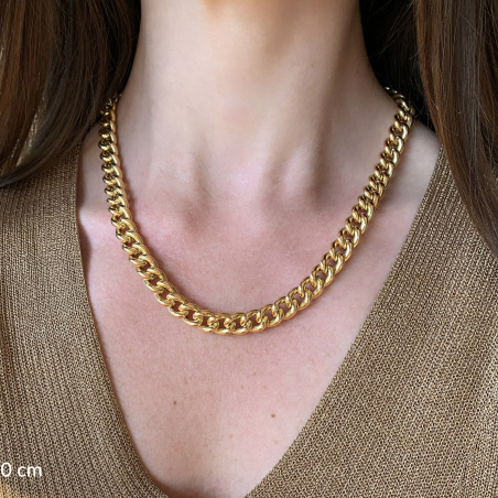 Gold pur: Prächtiges Rund Panzer Collier in Gelbgold 585
