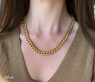 Gold pur: Prächtiges Rund Panzer Collier in Gelbgold 585