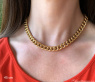 Gold pur: Prächtiges Rund Panzer Collier in Gelbgold 585