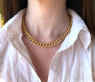 Gold pur: Prächtiges Rund Panzer Collier in Gelbgold 585