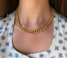 Gold pur: Prächtiges Rund Panzer Collier in Gelbgold 585