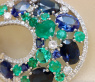 Luxuriöse Saphir Ohrgehänge mit Smaragden und Brillanten (20,56 ct.)