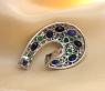 Luxuriöse Saphir Ohrgehänge mit Smaragden und Brillanten (20,56 ct.)