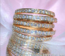 Huge Multi Row Diamond Ring in Yellow gold 18k