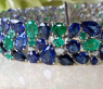 Luxuriöses Saphir Armband mit Smaragden und Diamanten