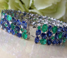 Luxuriöses Saphir Armband mit Smaragden und Diamanten
