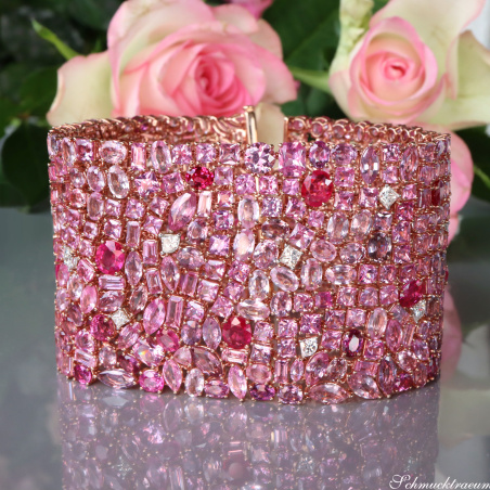 Luxus Pink Saphir Armband